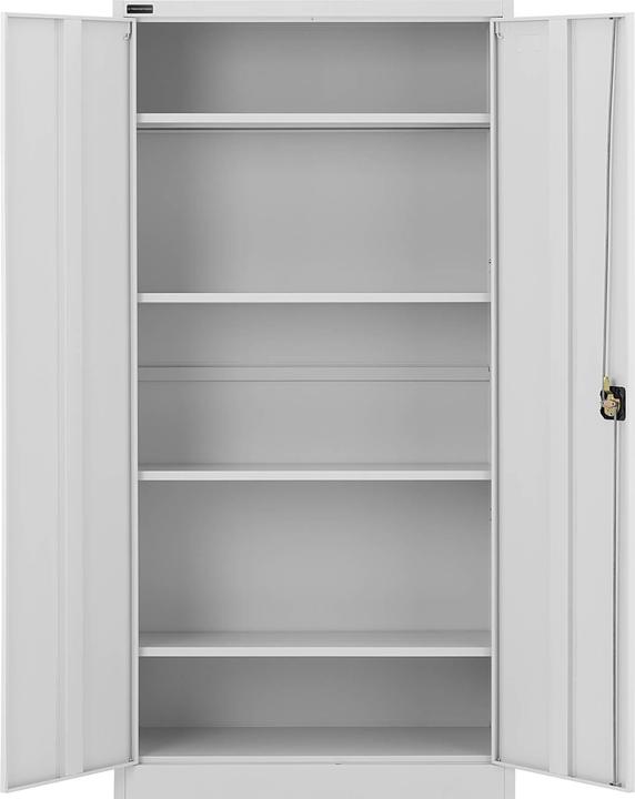 Produktbild Fromm & Starck Metallschrank 180 cm Mehrzweckschrank grau Aktenschrank abschliessbar Büroschrank (40 x 90 cm)
