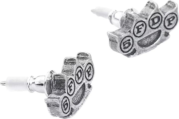 Actual product image Five Finger Death Punch Unisex Adult Knuckle Duster Earrings (100% synthetic material)