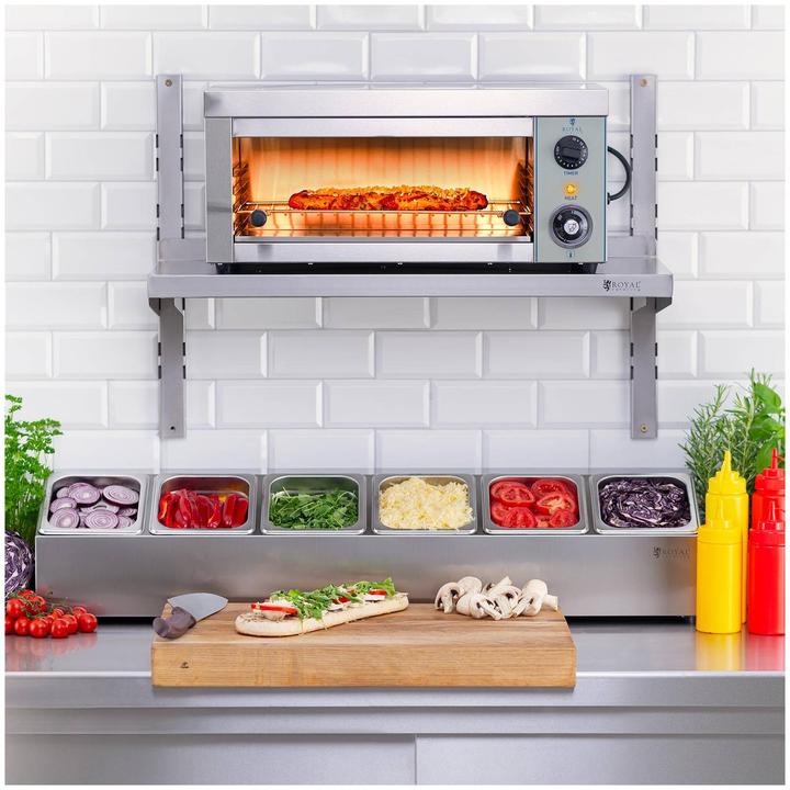 Actual product image Royal Catering Gastronorm Pan Holder - Incl 6 1/6 Gastronorm Containers with Lids (2.20 l)