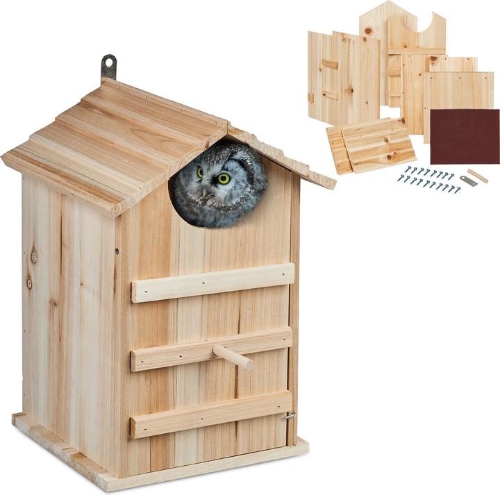 Actual product image Relaxdays Owl nesting box