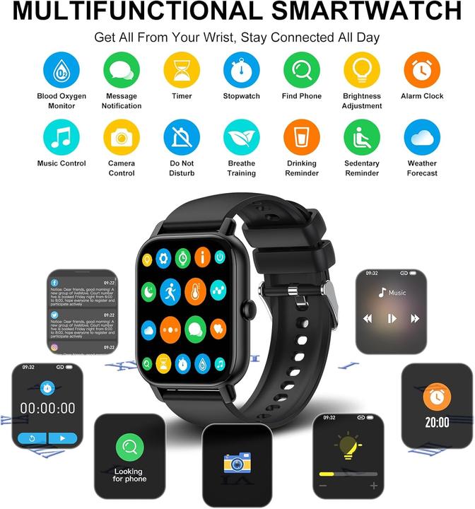 Actual product image Nerunsa P66D - Smartwatch (47 mm)