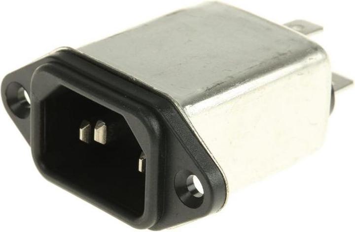 Produktbild Rs Pro IEC Filter Stecker, 250 V ac / 6A, Tafelmontage / Flachsteck-Anschluss