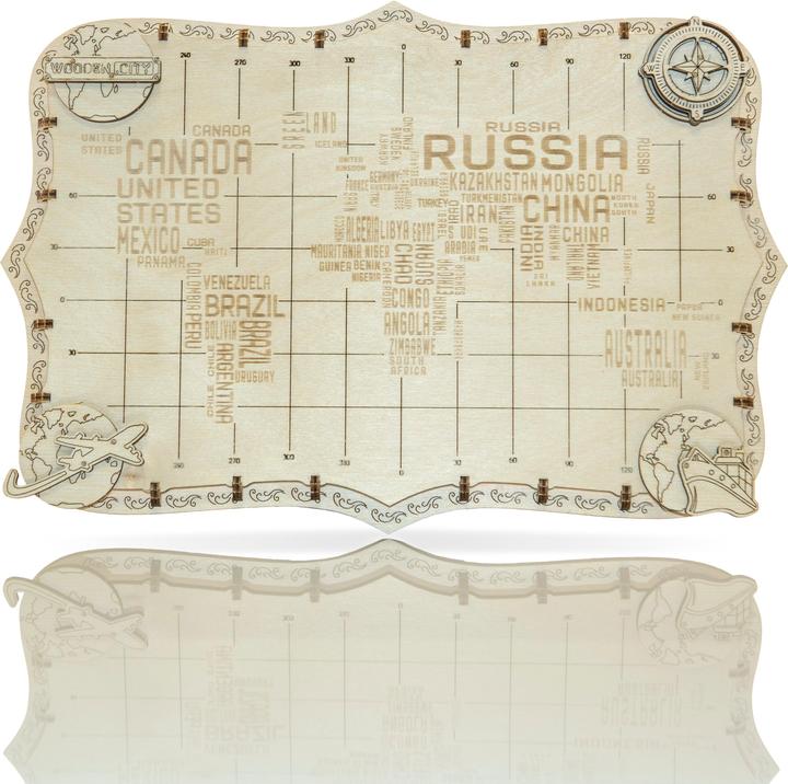 Produktbild WoodenCity Weltkarte Map Expedition Series Words