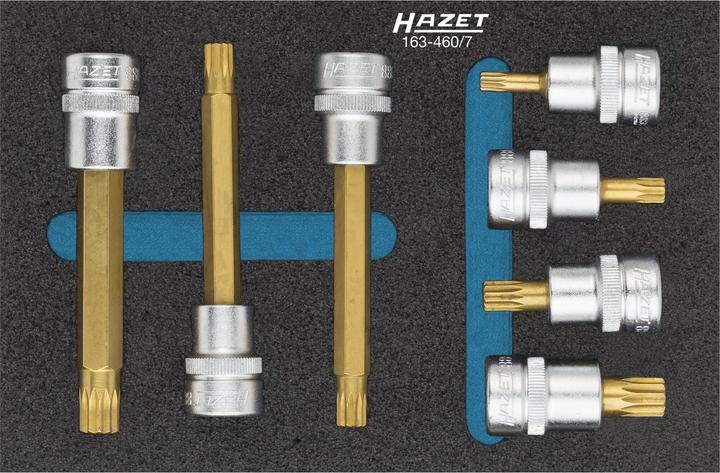 Image du produit HAZET Jeu de douilles tournevis 163-460/7 - Carré creux 10 mm (3/8)