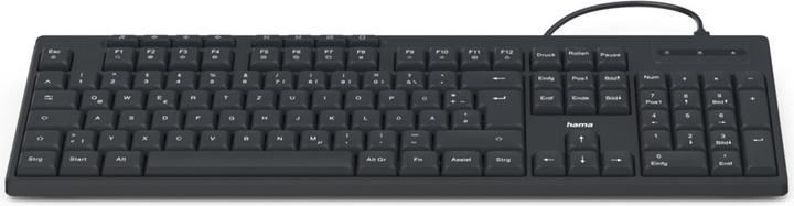 Actual product image Hama 173052 Keyboard CK-200, DE Black (DE, Cable)