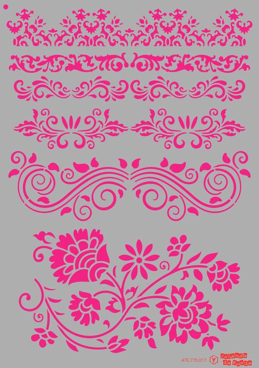 Immagine prodotto Pronty Crafts Stencil "bordi barocchi", A4 (Trasparente)