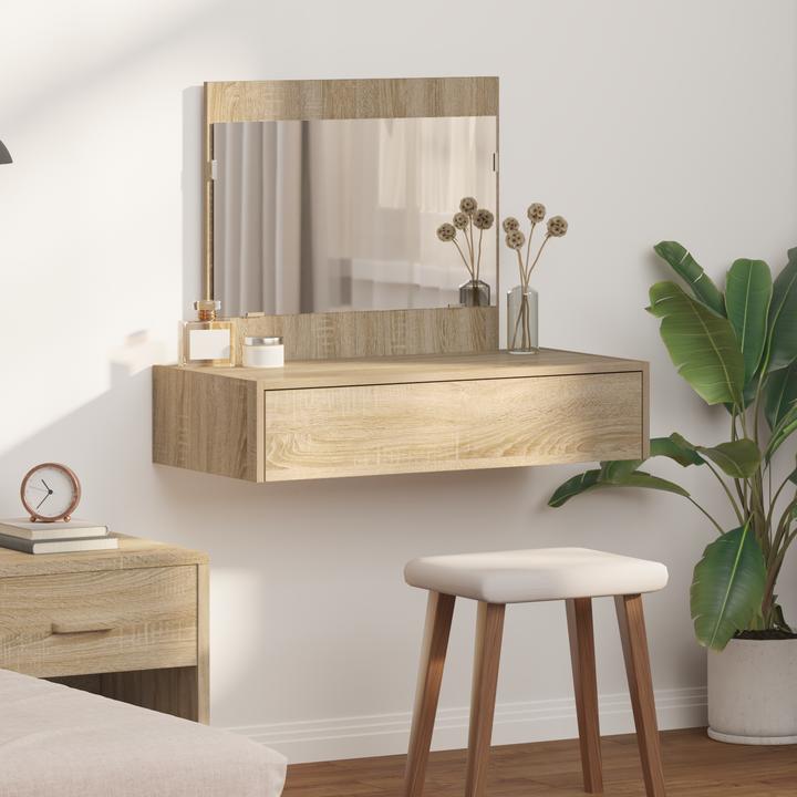 Immagine prodotto VidaXL Tavolino da toilette a muro Sonoma oak 83x40x70 cm