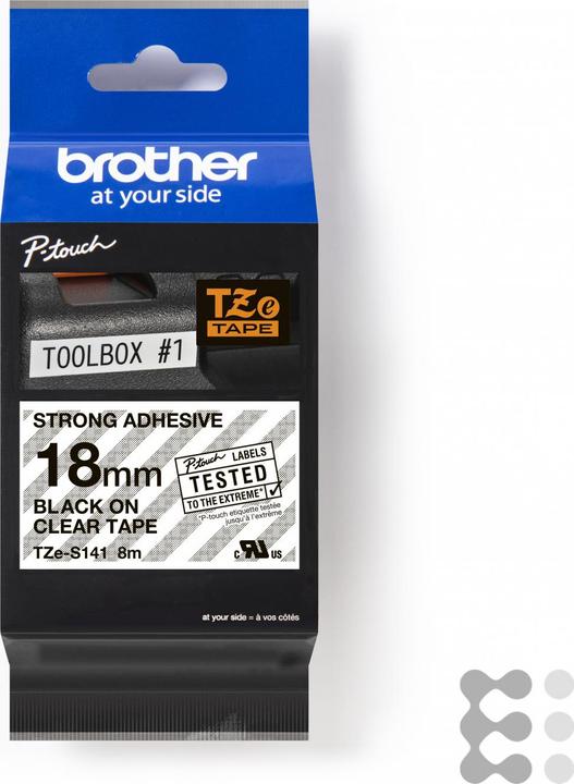 Actual product image Brother Tze-S141 (1.80 cm, Grey)