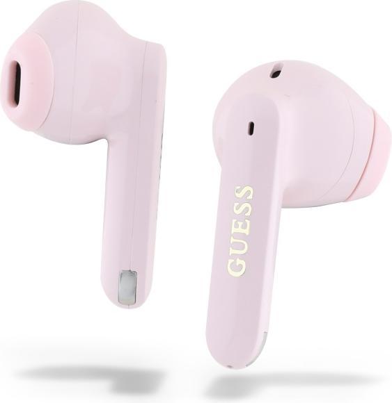 Immagine prodotto Guess Cuffie senza fili Auricolari Bluetooth ENC TWS metallizzati allungati - Rosa (ANC, 26 h, Senza fili)