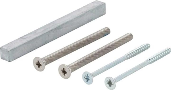 Hoppe Befestigungsset Sertos® GG-WC 60-65 mm M5 x 75 + 4,0 x 70 Vierkant ohne + 8 x 100 mm