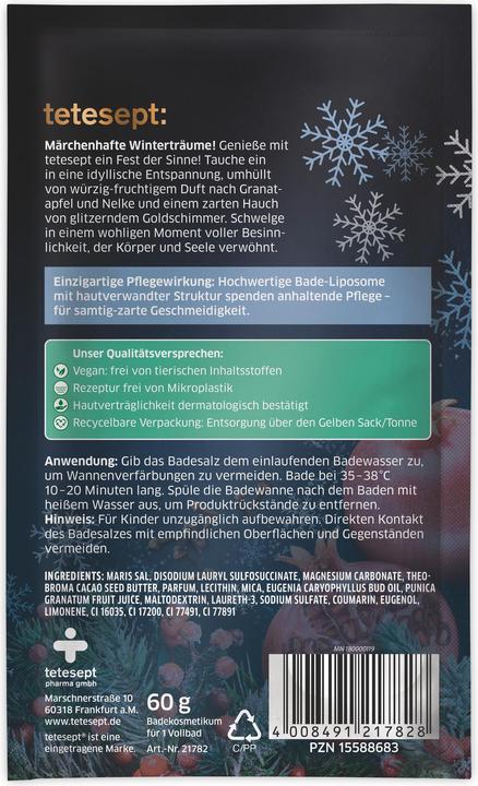 Immagine prodotto Tetesept Set Momenti di benessere invernali 3x60g (Sali da bagno)