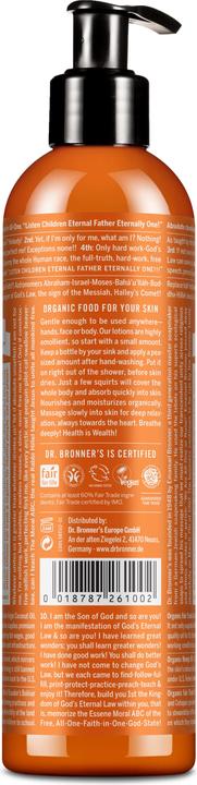 Actual product image Dr. Bronner's Organic Body Lotion Orange Lavender 240 ml (Body lotion, 240 ml)