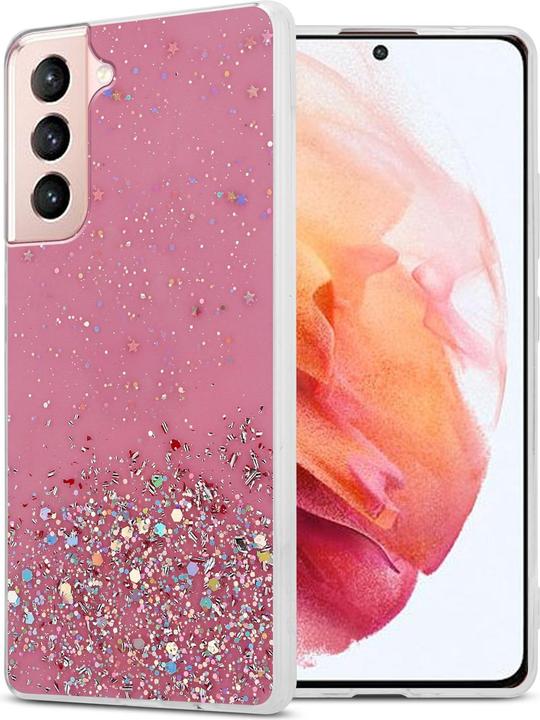 Rosa con glitter
