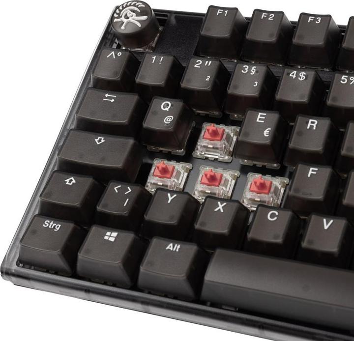 Actual product image Ducky One 3 Aura Black Gaming Keyboard, RGB LED - MX-Silent-Red (DE, Cable)