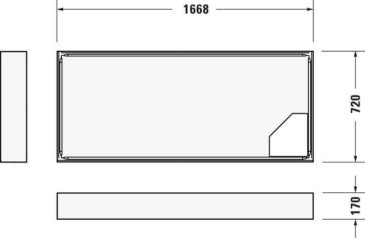 Image du produit Duravit Receveur de douche D-Code 1700 x 750 x 85 mm blanc lisse 720100000000000