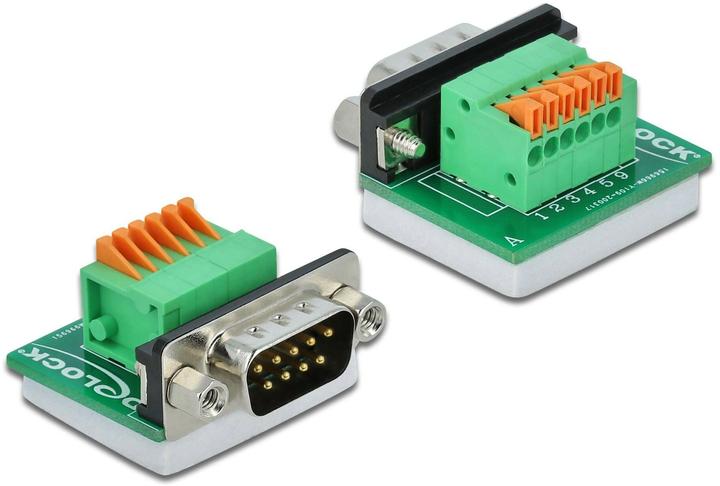 Image du produit Delock Bornier de l'adaptateur Connecteur RS232 DB9 horizontal