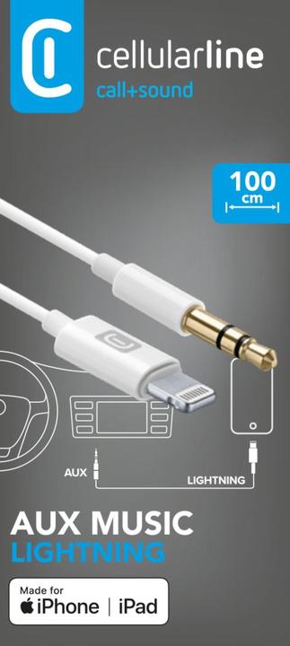 Actual product image Cellularline Lightning – 3.5 mm Klinke (1 m, Lightning, 3.5mm jack (AUX))
