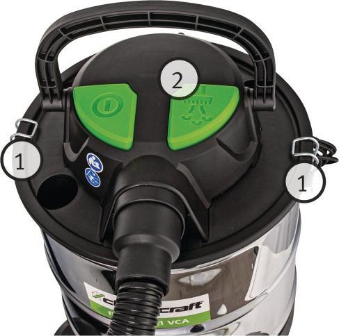 Produktbild Cleancraft Aschestaubsauger flexCAT 121 VCA Sammelt mühelos kalte Asche, Sand und groben Schmutz (Nass-Trockensauger)