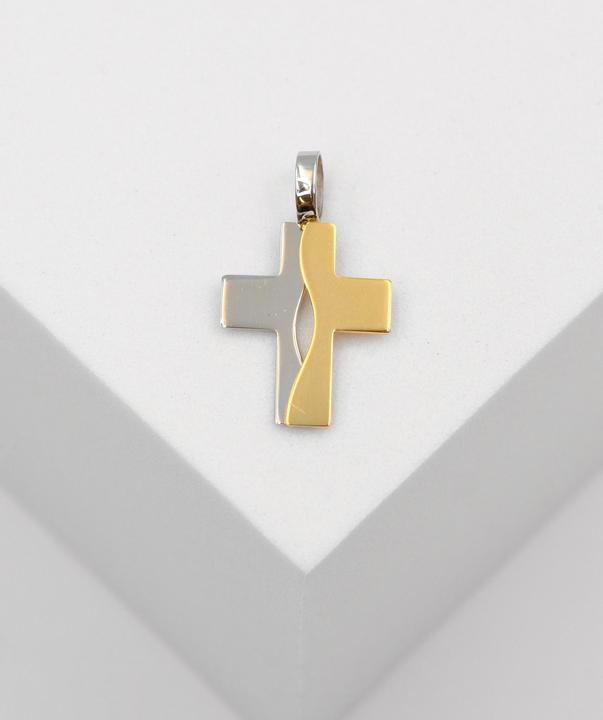 Produktbild Muau Kreuz (750, Weissgold, 18K Gelbgold)