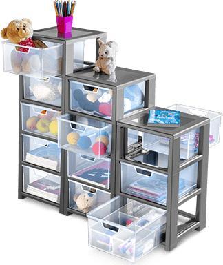Actual product image Cep Drawer system 5 drawers (35 x 35 x 95.5 cm, 14 l)