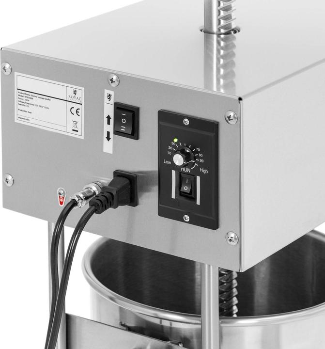 Produktbild Royal Catering Wurstfüller elektrisch 300 W 20 l Fusspedal Wurstfüllmaschine Wurstmaschine