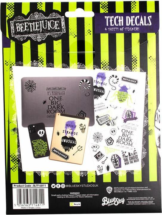 Immagine prodotto Blue Sky Beetlejuice: decalcomanie per gadget