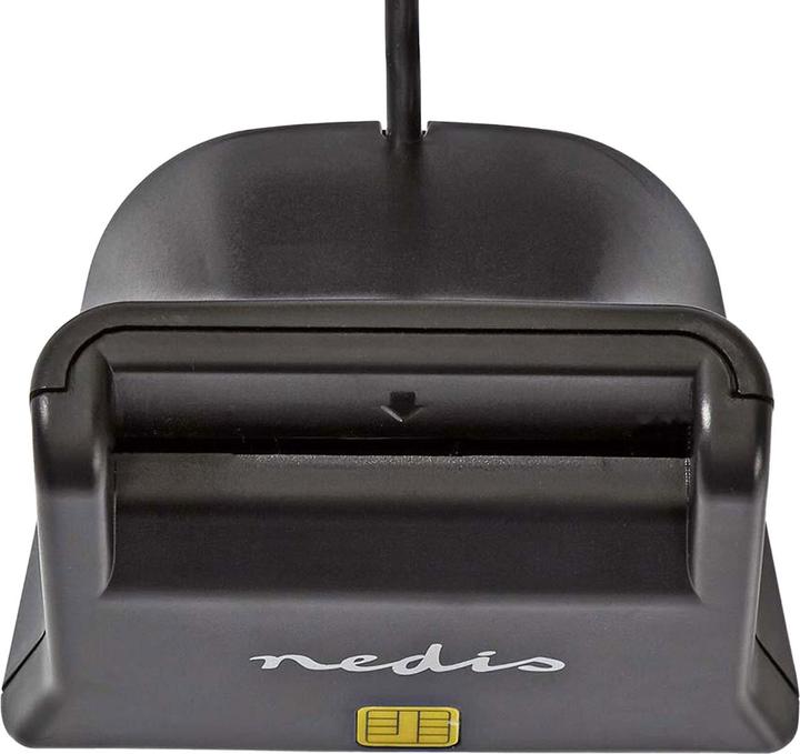 Actual product image Nedis RDRU2SM3BK Smart Card Reader, Black, USB 2.0 (USB 2.0)