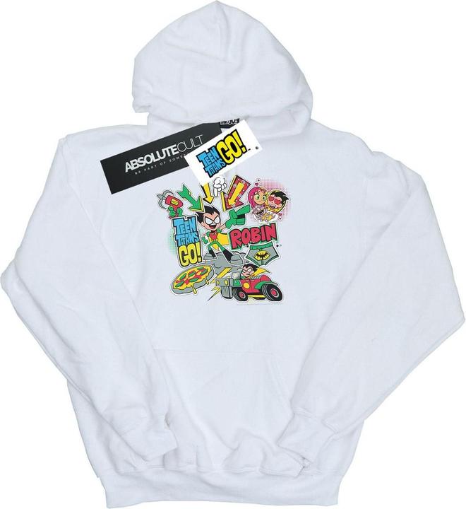 Image du produit - Sweat à capuche TEEN TITANS GO ROBIN MONTAGE - Homme (5XL)