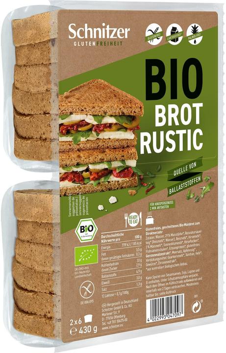 Schnitzer Bio Toastbrot dunkel 2 x 6 Scheiben, 430 g (460 g)