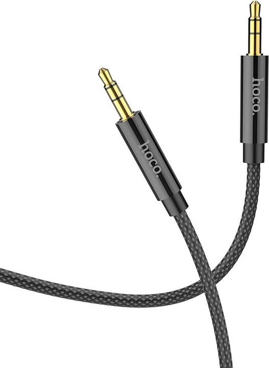 Actual product image Hoco - Audio Cable (UPA19) - Jack 3.5mm to Jack 3.5mm, 1m - Black (1 m)
