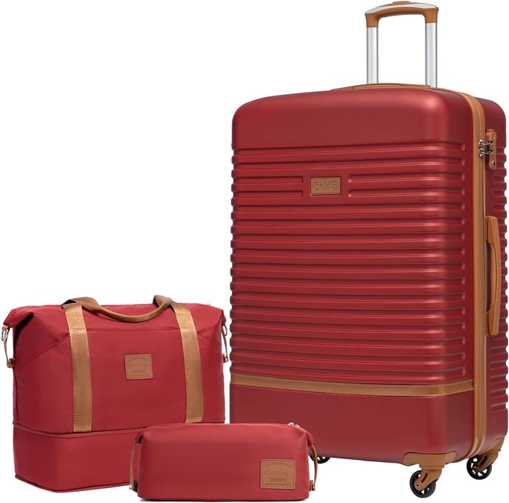 Coolife Set de bagages 3 pièces (93 l, Bagage à main (jusqu'à 50l), L (90 - 115l))
