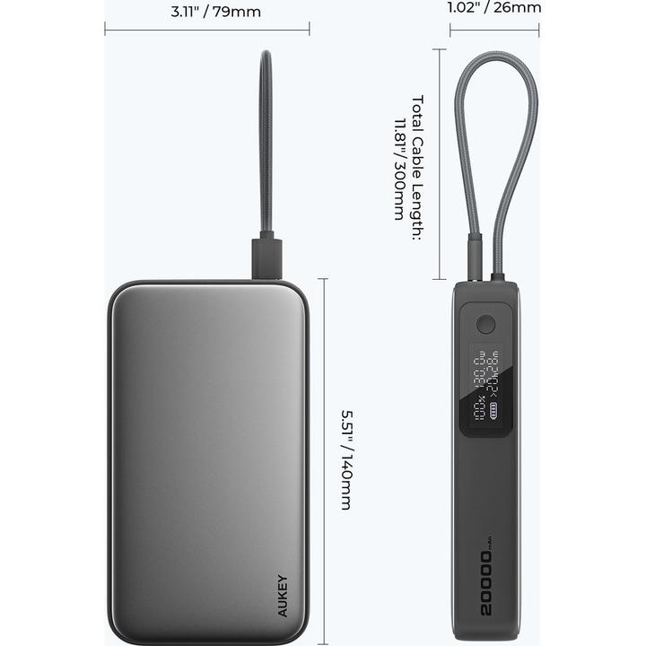 Produktbild Aukey Spark Sling (20000 mAh, 100 W, 74 Wh)