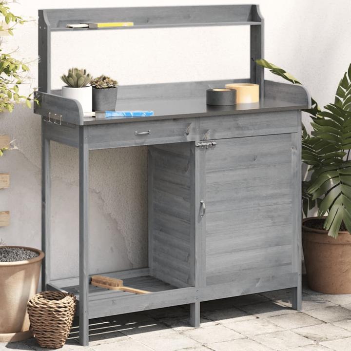 Image du produit VidaXL Table à plantes avec armoire