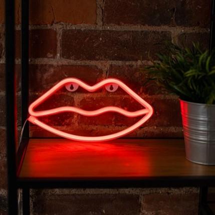 Image du produit Forever Light Lampe LED Néon LIPS rouge Bat + USB FLNEO8 (2 cm)