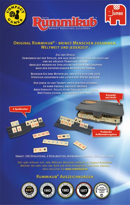 Actual product image Jumbo Travel Rummikub (German)
