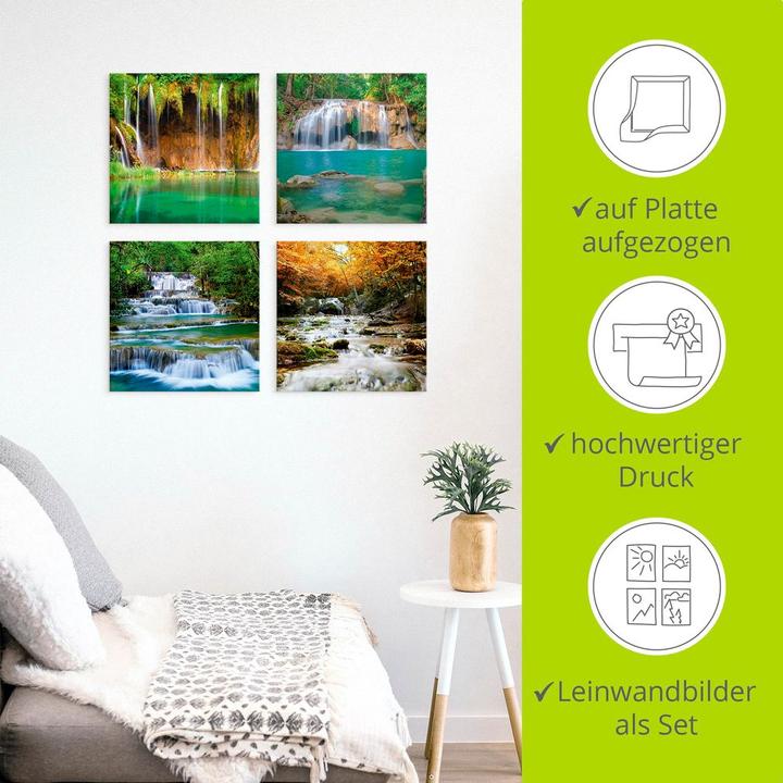 Produktbild Artland Schöner Wasserfall im Wald J5FV (30 x 30 cm)