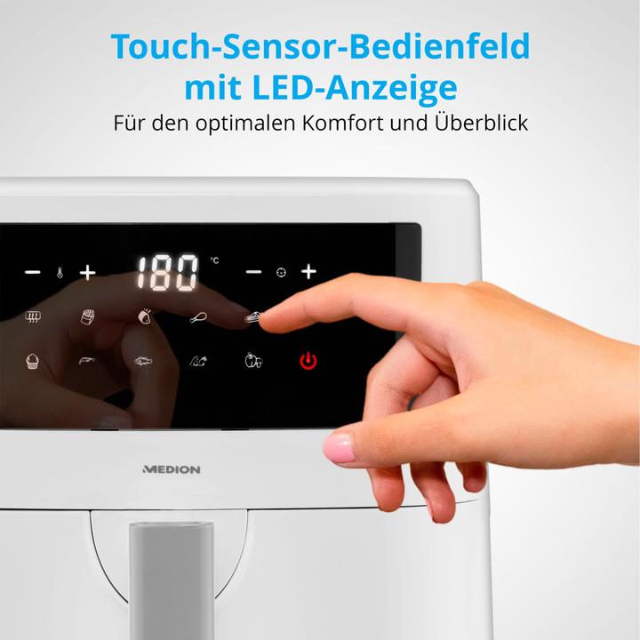 Produktbild Medion MD 11750 Life P10 XL Duo-Heissluftfritteuse 6,8 l, weiss