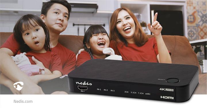 Immagine prodotto Nedis Convertitore audio digitale | 2 vie | Connessioni - Ingresso: Alimentazione DC / 3x Ingresso HDMI™ (0.06 m, Ottico)
