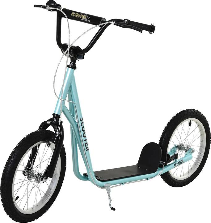 Actual product image Homcom Height-adjustable children's scooter with brake Lightweight light blue