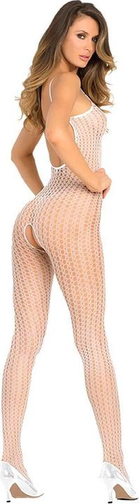 Produktbild René Rofé Quarter Crochet Net Bodystocking White (One Size)