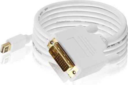 Produktbild HDgear Mini-DisplayPortzuDVIKabel,weiss,1.5m (1.50 m, DisplayPort, DVI)