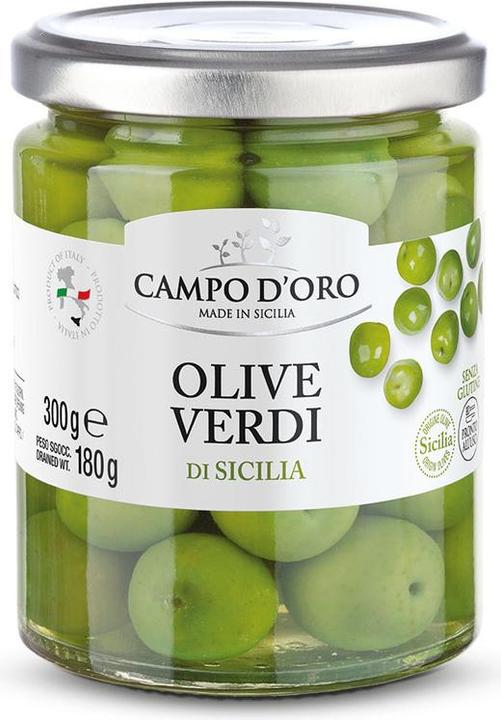 Campo D'Oro Grüne Oliven aus Sizilien (300 g)