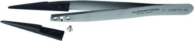Produktbild Lindstrom Lindström TL 249CFR-SA ESD Pinzette 249CF Flach-rund 130 mm