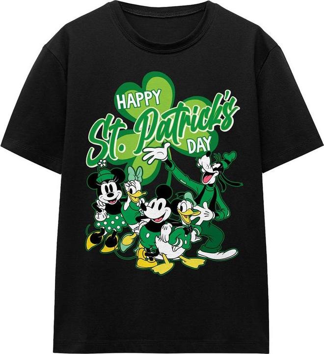 Actual product image Mickey Mouse Unisex Adult Minnie Goofy Donald St Patricks Day T-Shirt (XL)