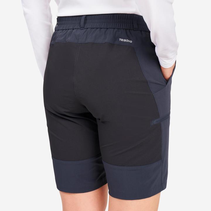 Image du produit Tribord Short de voile déperlant Femme - Sailing 500 gris foncé (30)