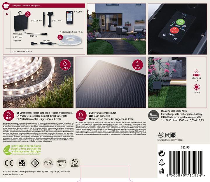 Produktbild Paulmann Solar Strip (500 cm, Indoor)