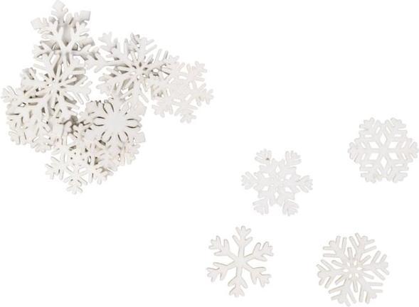 Actual product image MICA Living Scatter decoration snowflakes - white - approx. 4 cm - 18 pieces