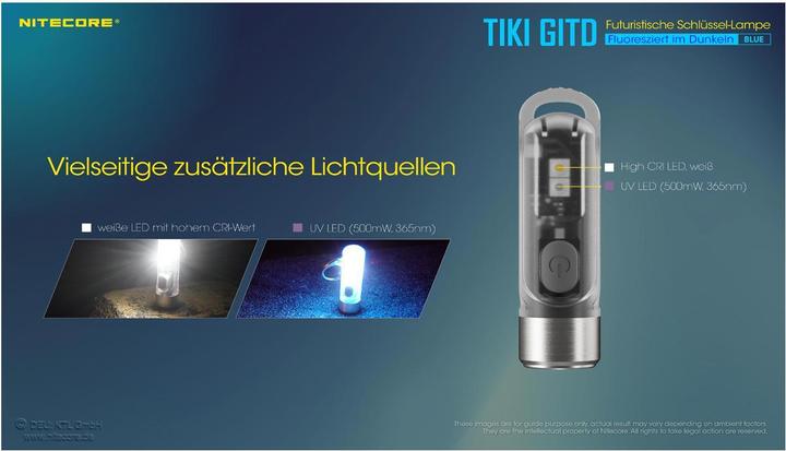 Actual product image Nitecore Tiki Gitd (5.50 cm, 300 lm)