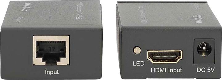 Produktbild Nedis HDMI T Extender Über CAT6 up to 60.0 m 1080p 1.65 Gbps Metall Anthrazit (1 m, HDMI)