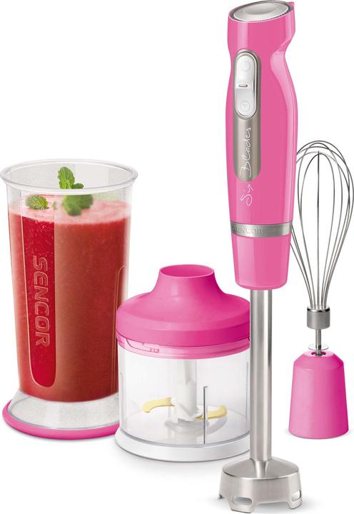 Actual product image Sencor SHB 4468RS-EUE3 blender 0.7 L Hand Blender 1000 W Pink, Stainless steel